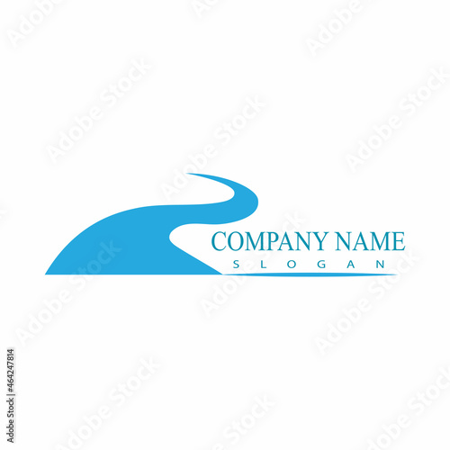 River vector icon illustration logo design