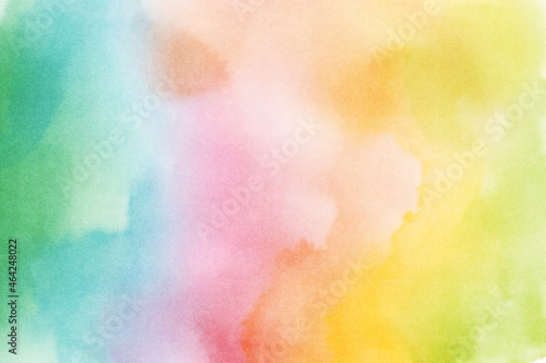 Rainbow Watercolor Background, Abstract Texture Colorful © ChinnishaArts