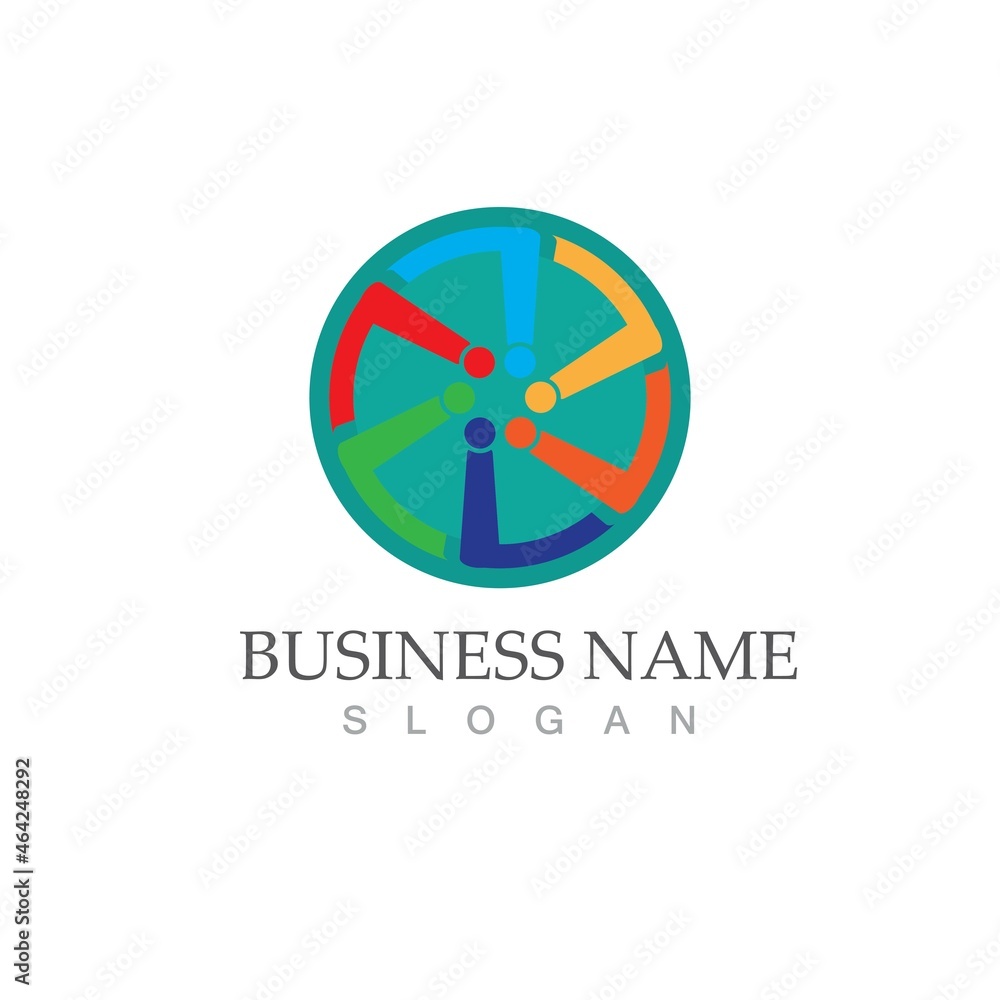 Community, network and social icon Community, network and social icon