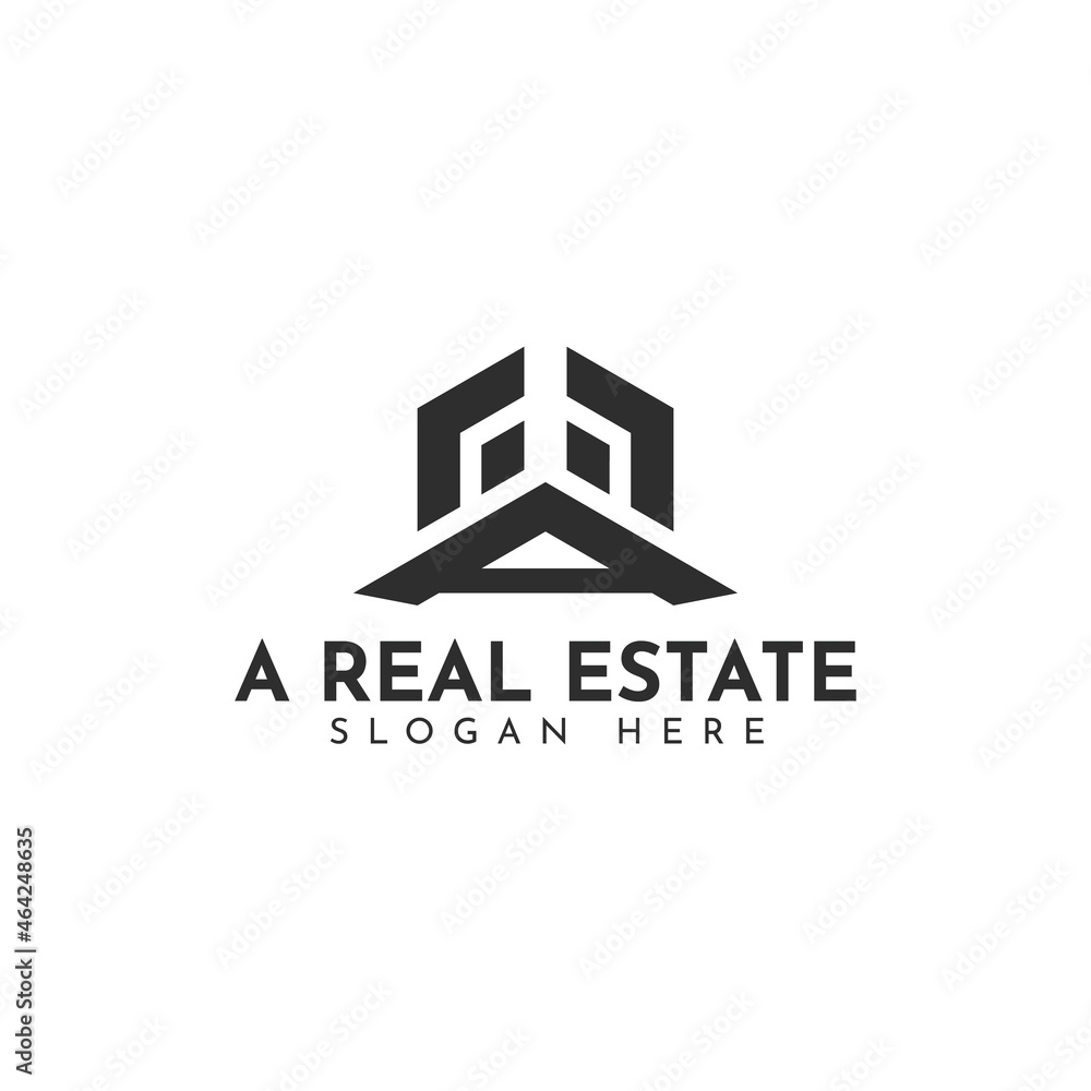 Letter A Logo Template and building, Perfect to use for Real Estate and Mortgage, business or company initials. Letter A Logo Template and building, Perfect to use for Real Estate and Mortgage, business or company initials.