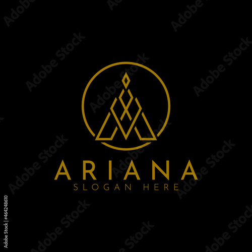 Minimalist diamond A letter logo vector. modern and luxurious, suitable for any business, especially companies with the initials.