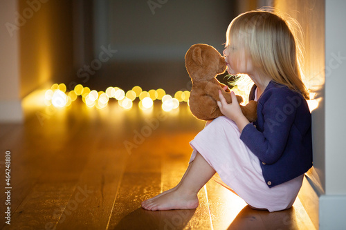 a girl with a taddy bear photo