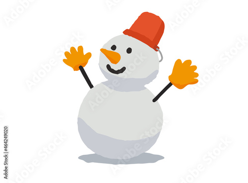 かわいい雪だるまのベクターイラスト