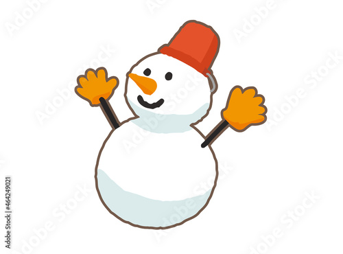 かわいい雪だるまのベクターイラスト