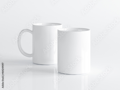 white cup isolated on white