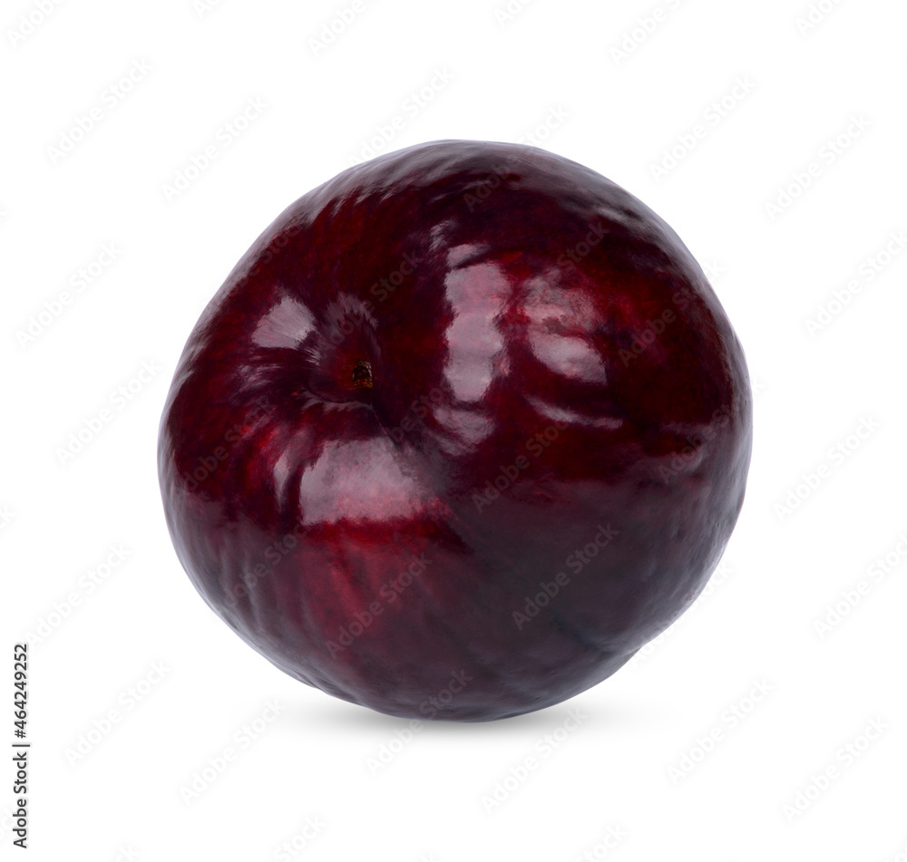Fototapeta premium Fresh Red plum isolated on white background