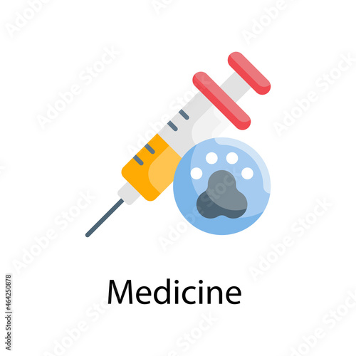 Medicine Vector Flat Icon Design illustration. Veterinary Symbol on White background EPS 10 File