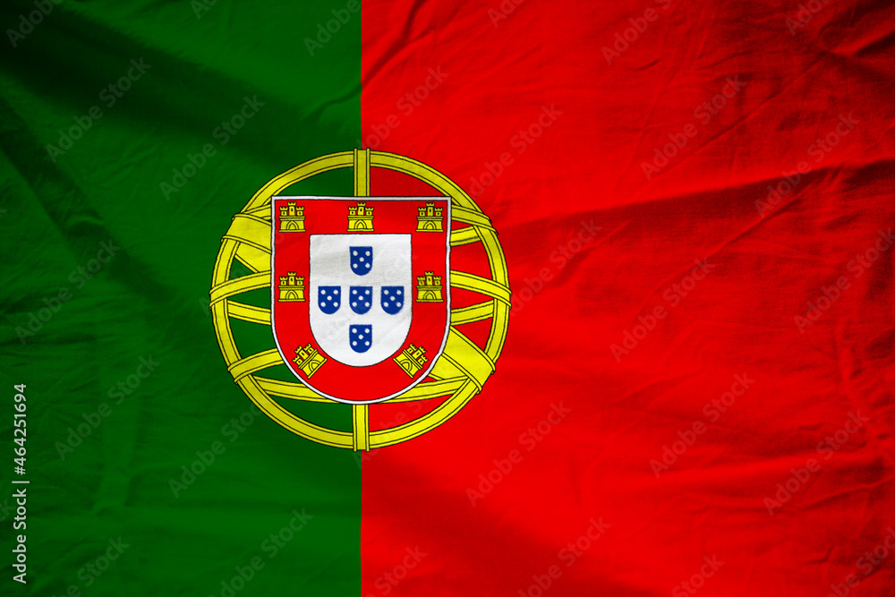 布に印刷されたポルトガルの国旗