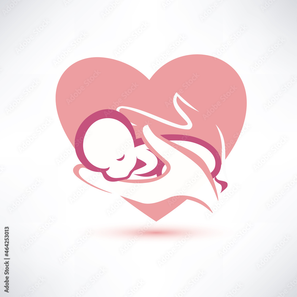 baby care stylized vector symbol