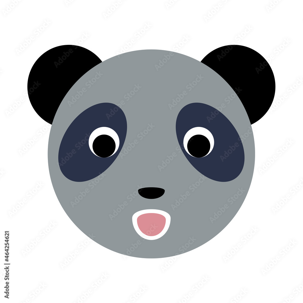 Cartoon face of a panda. Flat design. Cartoon face of a panda. Flat design.