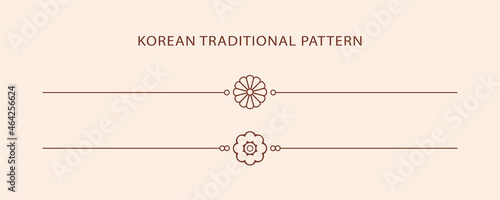 Korean traditional line pattern. Asian style. Chinese culture. Vector abstract graphic illustration. Korea, china symbol.
