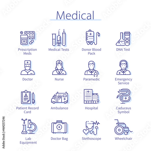 Medical thin line icon pack. Hospital set 