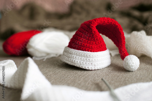 crochet santa hat for christmas celebration