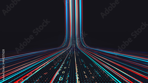 Photographie Sci-fi tech cyber futuristic 3D illustration