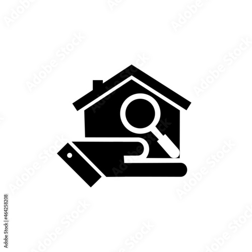 Property search real estate search vector icon.