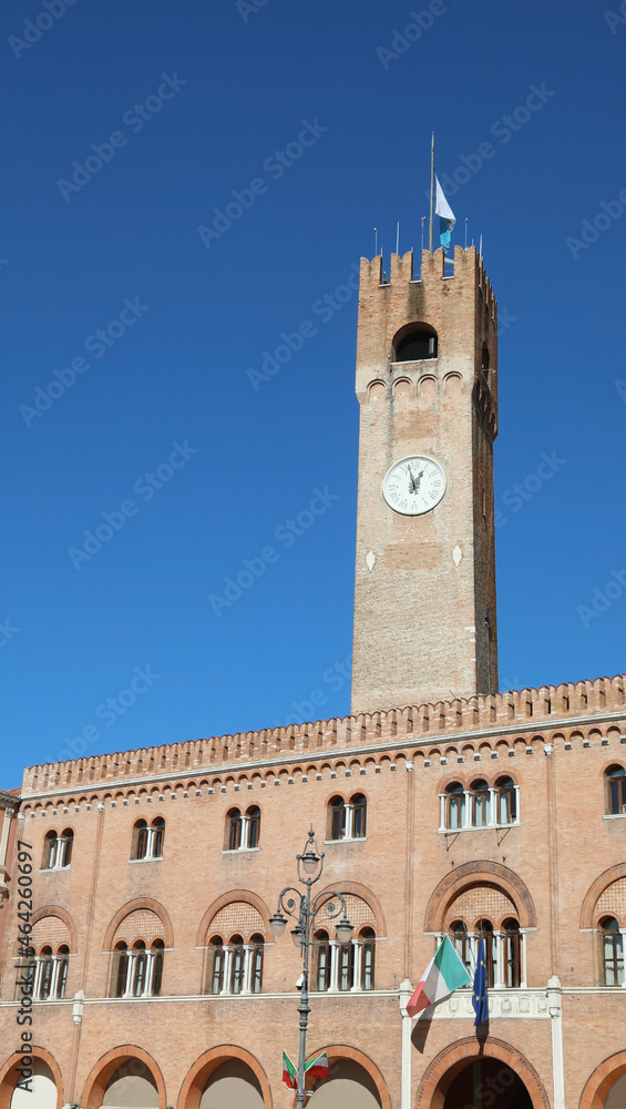 Old Civic Tower in Main square of Treviso City in Italy