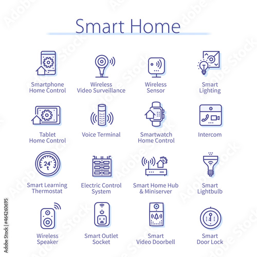 Smart home pack. Internet of sensors devices