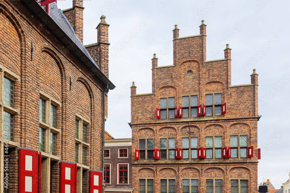 Fototapeta premium picture of the historic weigh building in Doesburg, Netherlands