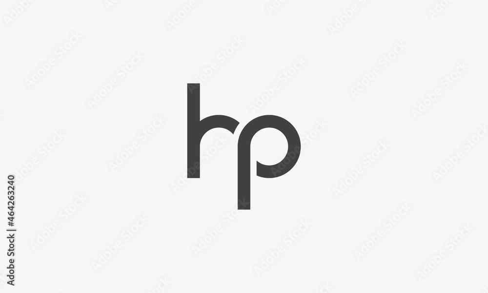 lowercase letter HP logo isolated on white background. lowercase letter HP logo isolated on white background.