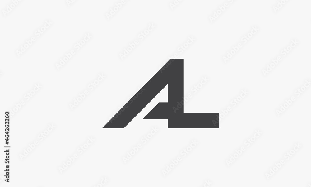 AL letter logo isolated on white background. AL letter logo isolated on white background.