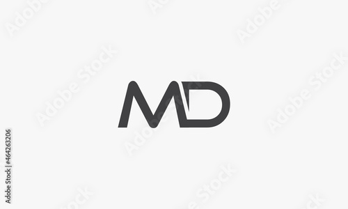 Free Download MD letter logo isolated on white background. - GFXLoad
