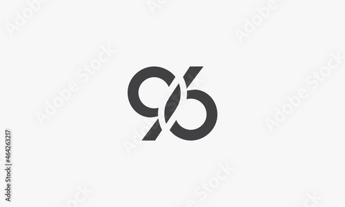96 logo vector isolated on white background.