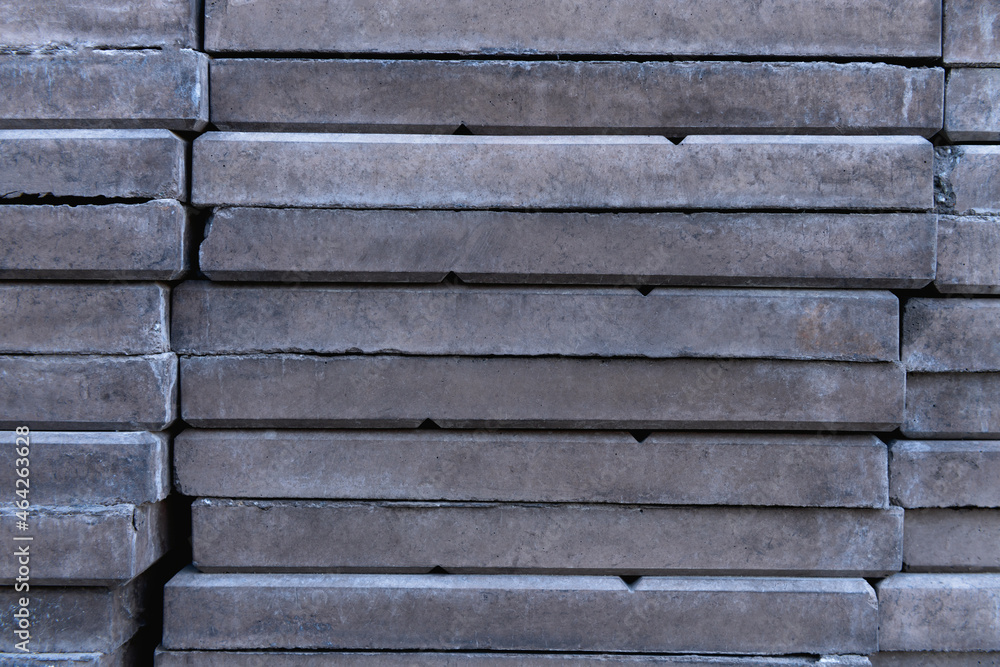 Paving slabs in the construction market on the street, lay in layers. Close up Paving slabs in the construction market on the street, lay in layers. Close up