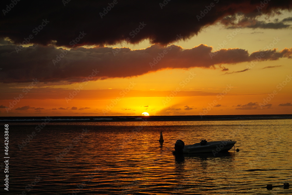 Mauritius sunset on the beach 🇲🇺