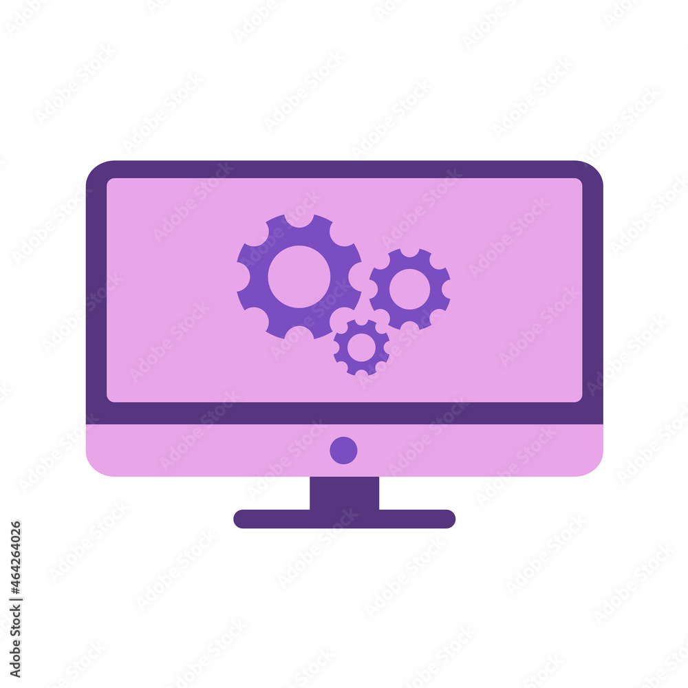 Minimalist Monitor With Diagram - Amazing vector illustration of a computers monitor with graphic suitable for design assets, decoration, clip art, animation, apps, website and illustration in general Minimalist Monitor With Diagram - Amazing vector illustration of a computers monitor with graphic suitable for design assets, decoration, clip art, animation, apps, website and illustration in general