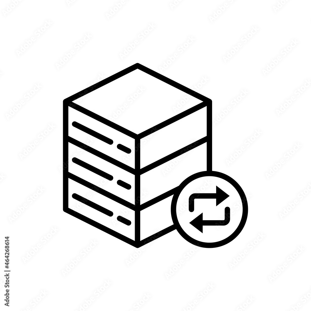 Shared hosting thin line icon. Modern vector illustration. Shared hosting thin line icon. Modern vector illustration.