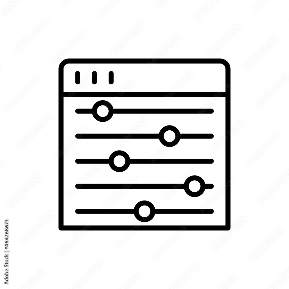 Control panel thin line icon. Modern vector illustration. Control panel thin line icon. Modern vector illustration.