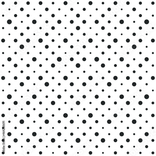 Abstract seamless pattern with black dots
