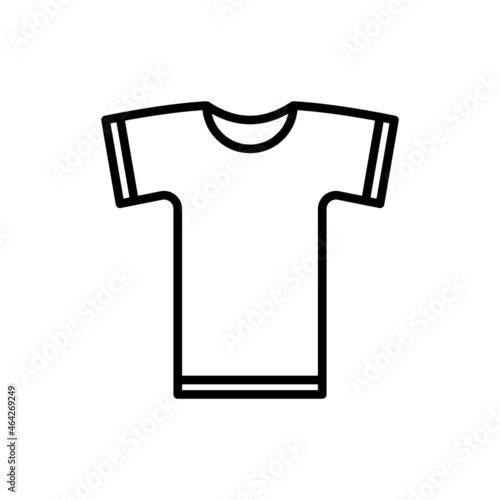 T-shirt thin line icon. Promotional product. Modern vector illustration.