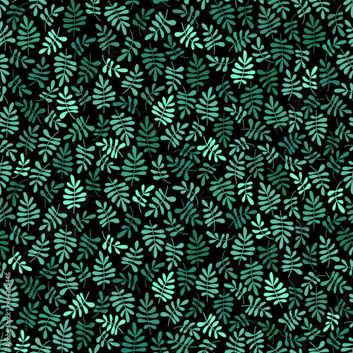 Modern botanical seamless vector pattern. Hand drawn floral illustration. Vintage wallpaper with branches and leaves. Template for cards, textile, stationery, package, and any surface design