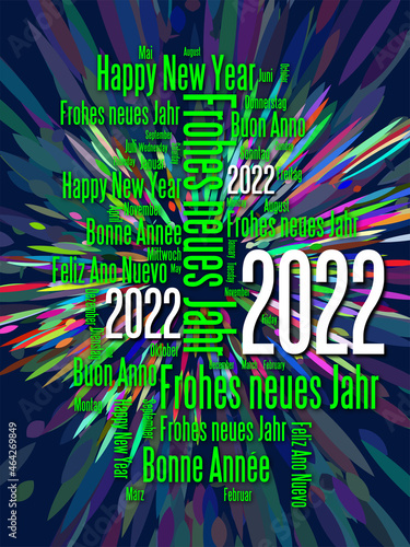 Fototapeta Naklejka Na Ścianę i Meble -  Happy New Year 2022_01