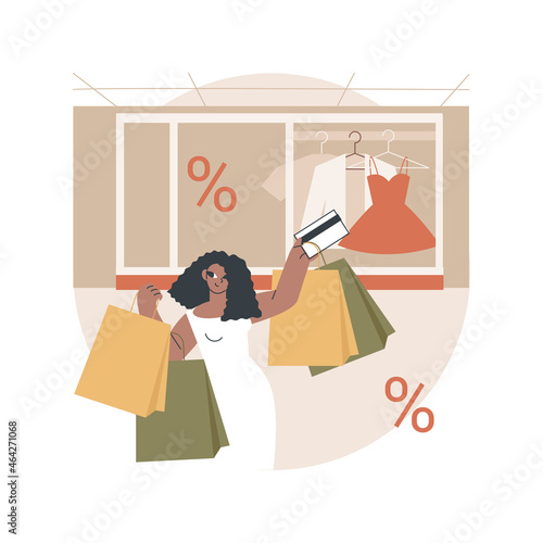 Anchor store abstract concept vector illustration. Major retail shop, large department store, shopping mall marketing, merchandise, attract customers to center, big retailer abstract metaphor.