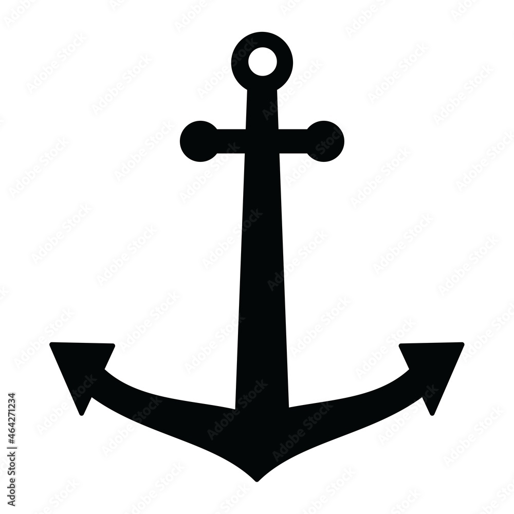 anchor symbol silhouette vector design anchor symbol silhouette vector design