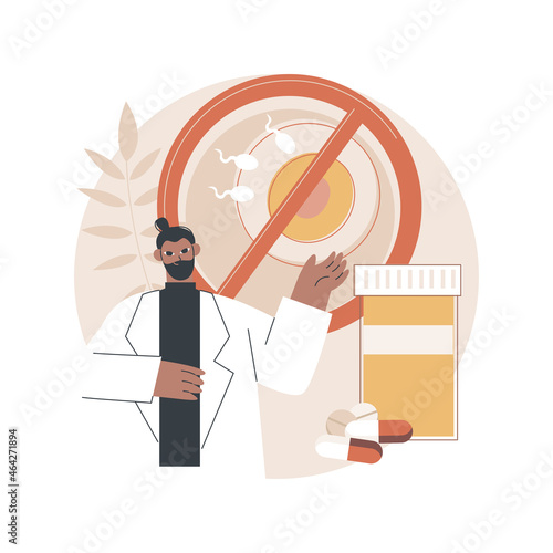 Emergency contraception abstract concept vector illustration. Hormonal contraception, emergency contraceptive drug, family planning, pregnancy control medicine, side effect abstract metaphor.