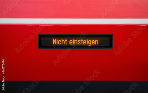 Nicht einsteigen Display