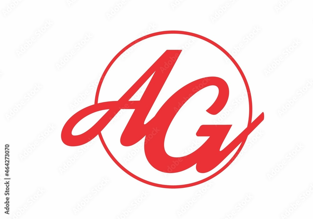 Simple shape of AG initial letter Simple shape of AG initial letter