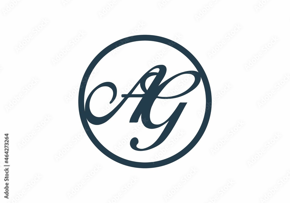 Simple shape of AG initial letter Simple shape of AG initial letter