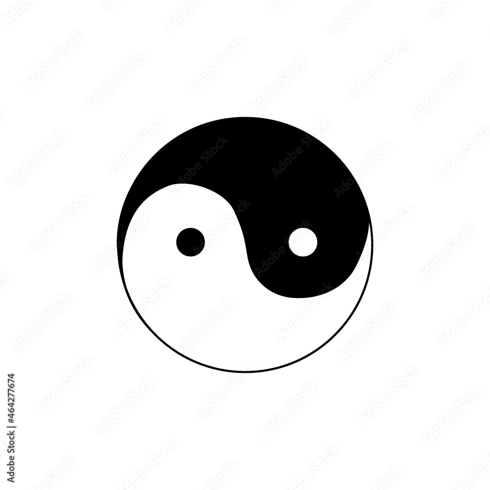 Symbol Yin and Yang black and white. Symbol Yin and Yang black and white.