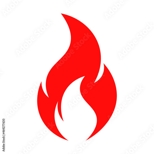 Fire flame logo vector illustration design template. Fire red flame icon on a white background