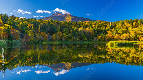 北海道 利尻島 秋 紅葉 絶景