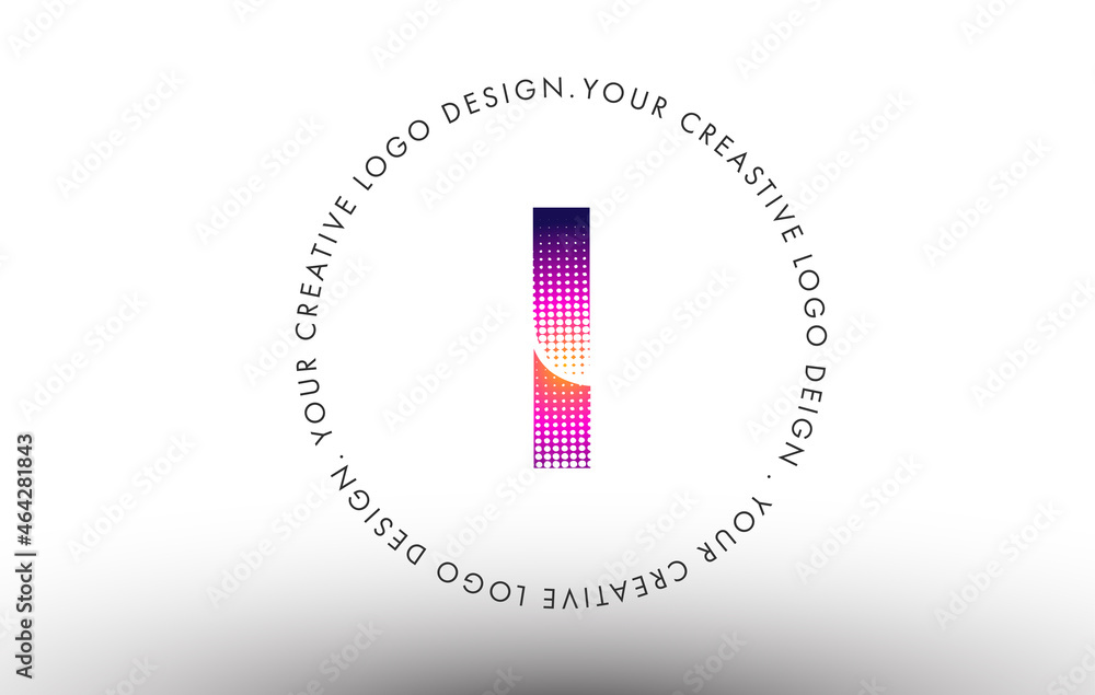 Dots Letter I Logo. I Letter Design Vector with Dots. Dots Letter I Logo. I Letter Design Vector with Dots.