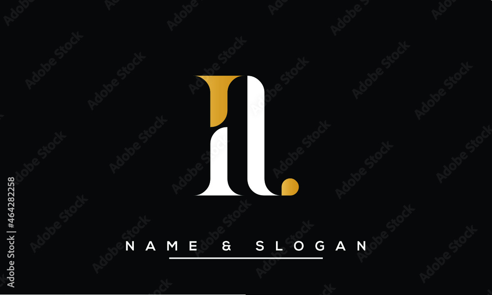 IL,  LI,  I,  L   Abstract Letters Logo Monogram - obrazy, fototapety, plakaty 