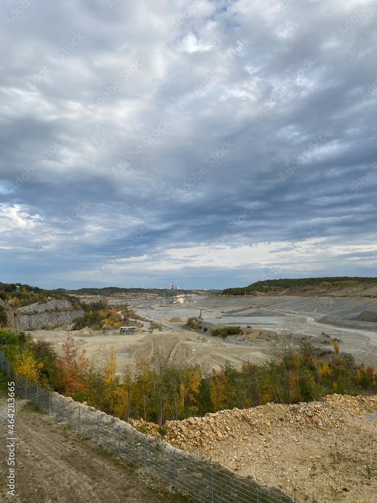 an ore quarry for the production of building materials in Germany
