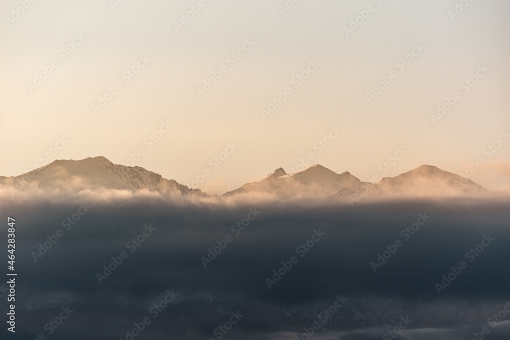 evening mountain and cloud