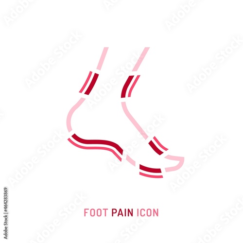 Inflammation, pain, angriness sign. Editable vector illustration