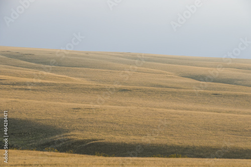 Autumn mountain landscape and view during sunset in Georgia photo